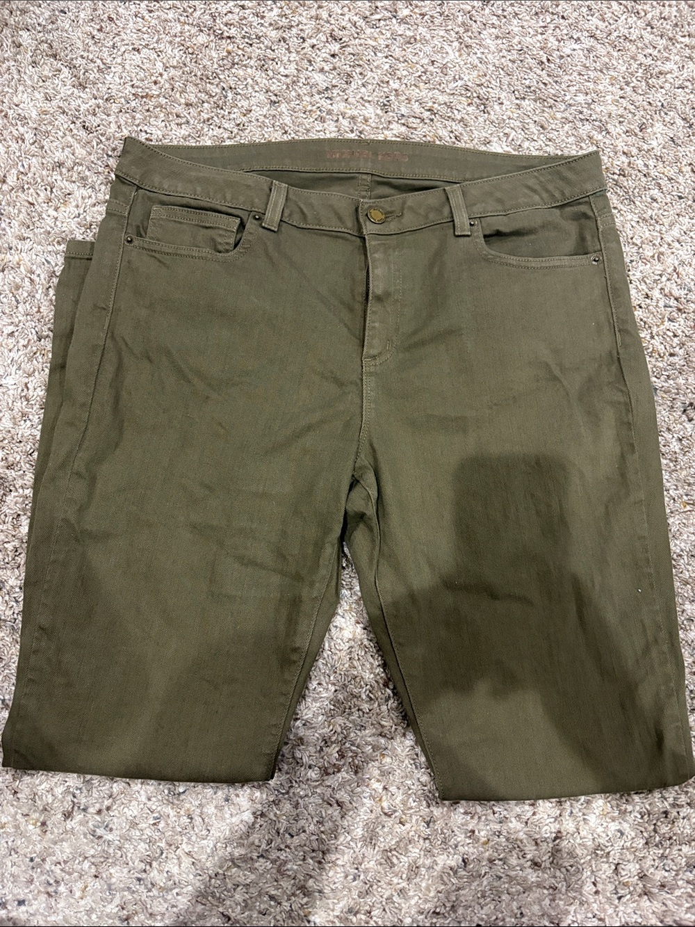 Michael Kors Olive Green Skinny Jeans